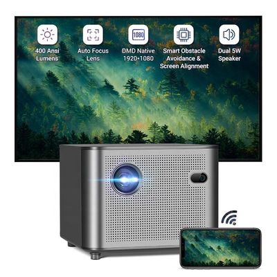Harga yang bagus Airplay 4K WiFi Mini Pico Proyektor Bluetooth 400 ANSI 1080P 30DB on line