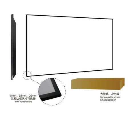 Harga yang bagus Outdoor Theater Blackout Auditorium Proyektor Layar Penerbangan Kelas 100-120 Inch on line