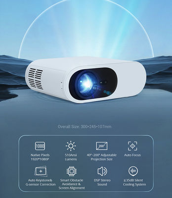 Harga yang bagus Portable Commercial Movie DLP Cinema Projector 510ansi DMD Chip on line