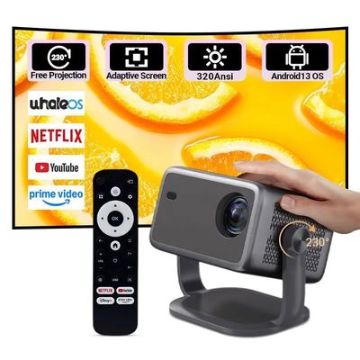 Harga yang bagus Proyektor DLP Home Theater Otomatis Berputar 1080p Dynamic Tracking 40-300 inci on line
